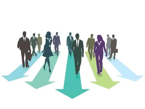 Forward business direction Stock Illustration
