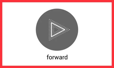 Forward button contour outline vector Forward button contour outline vecto... Stock Photos