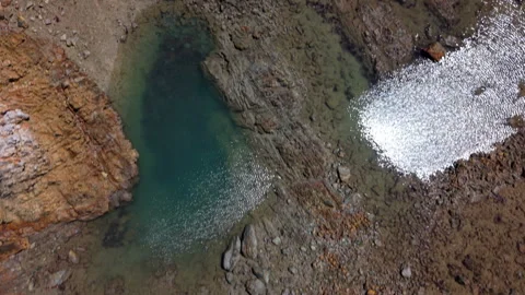 Forward Drone Motion Revealing Lighthouse, Ocean, and Coastal Scenery Stock Footage 306284387