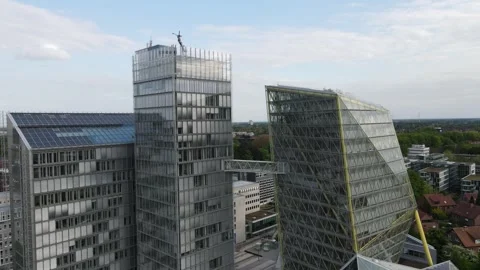 Forward drone pass through the LVM Kristall skybridge Stock Footage 331898448