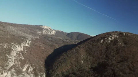 Forward Drone View Into Beljanica Mountain Valley in Serbia 스톡 동영상 331820910