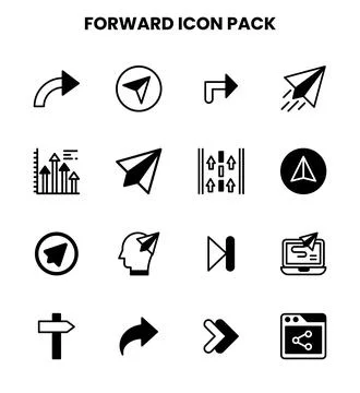 Forward DuoTone UI Icons Pack Stock Illustration