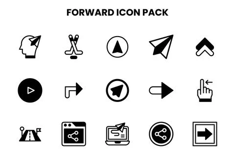 Forward DuoTone Vector Icons Pack Stock Illustration