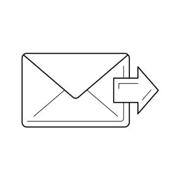 Forward email line icon. Stock Illustration