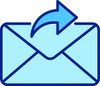 Forward Email, Send Message, Envelope Outgoing Stock Illustration
