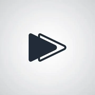 Forward flat icon Stock Illustration