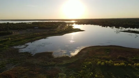 Forward Flight over trees and water 스톡 동영상 137668858
