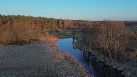 Forward Flight Wel River Valley Sunrise 4K ProRes Stock Footage 332516256