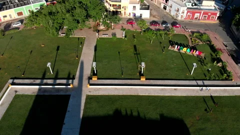 Forward fly view from the drone on the Valladolid, Mexico. Stock Footage 167098978