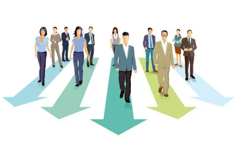 Forward, future concept, illustration Stock Illustration