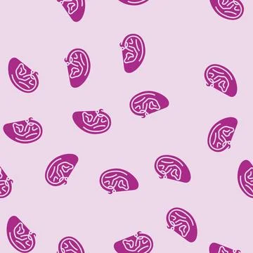 Forward helix piercing earring glyph seamless pattern Stock Illustration