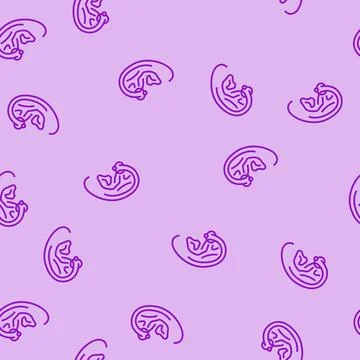 Forward helix piercing earring line seamless pattern Stock Illustration
