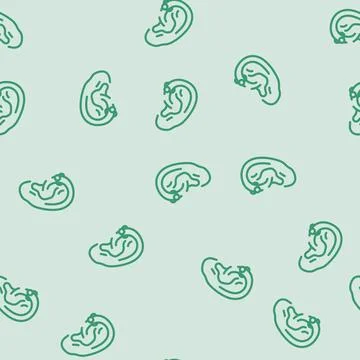 Forward helix piercing earring line vector seamless pattern Stock Illustration