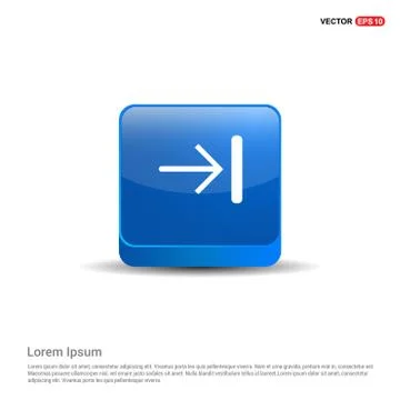 Forward Icon - 3d Blue Button Stock Illustration
