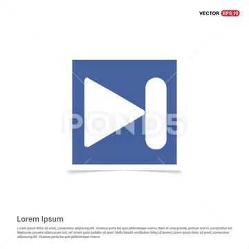 Forward icon - Blue photo Frame Stock Illustration