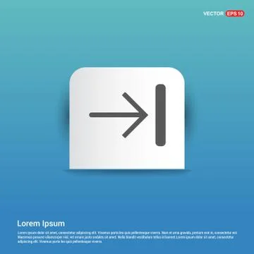 Forward Icon - Blue Sticker button Illustrazione stock