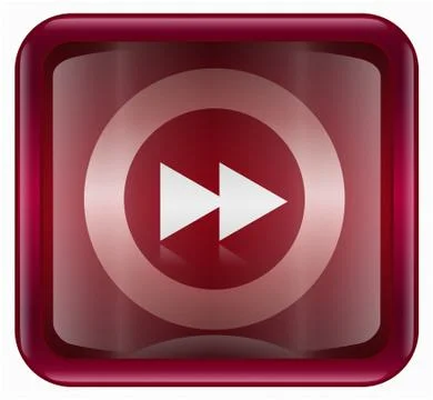 Forward icon dark red, isolated on white background Stockillustratie