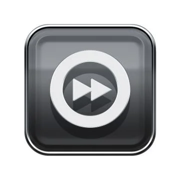 Forward icon glossy grey, isolated on white background イラスト素材