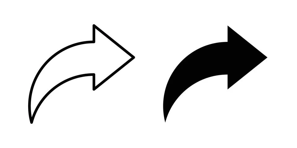 Forward icon illustration. Pixel perfect vector graphics Stock Illustration