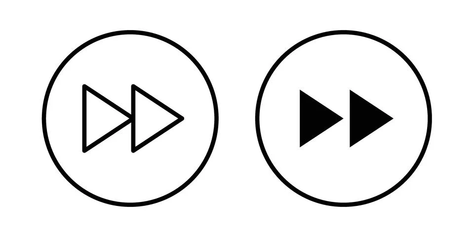 Forward icon Illustration set. Vector Eps10 for apps Stock Illustration