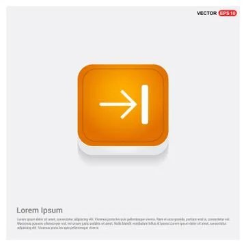 Forward Icon Orange Abstract Web Button Stock Illustration
