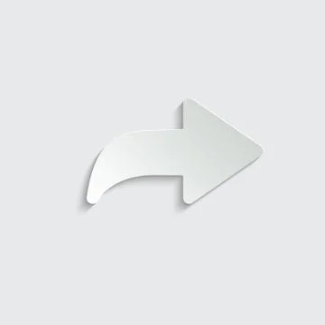 Forward icon,  share or redo. Arrow black vector icon. line style Stock Illustration