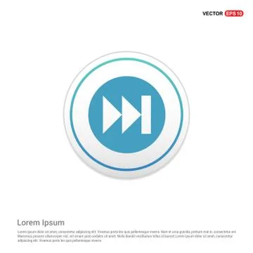 Forward Icon - white circle button Stock Illustration