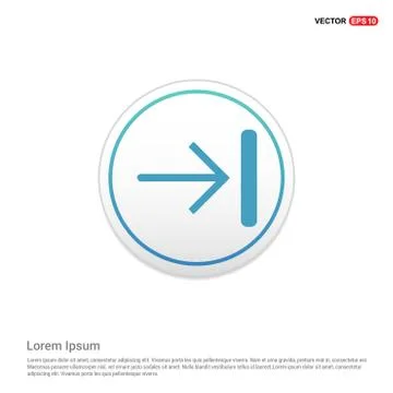 Forward Icon - white circle button Stock Illustration