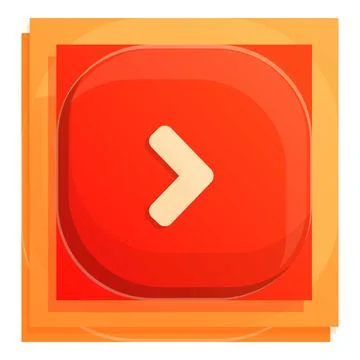 Forward interface button icon, cartoon style Illustrazione stock