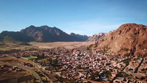 Forward-left movement aerial drone 4k footage of Betanzos Potosí Bolivia Stock Footage 138533393