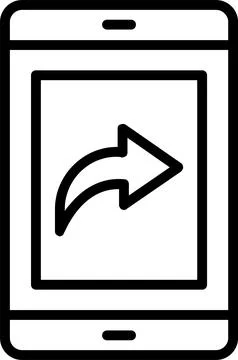 Forward Line Icon Design Illustrazione stock