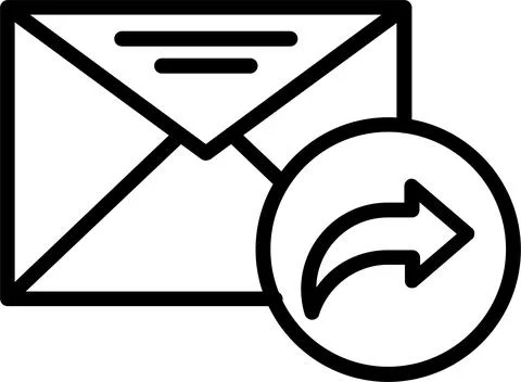 Forward  Line Icon Design Stock Illustration