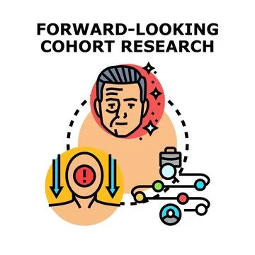 Forward looking cohort research on aging population Stock Illustration