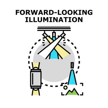 Forward looking illumination concept creating a bright future Stock Illustration