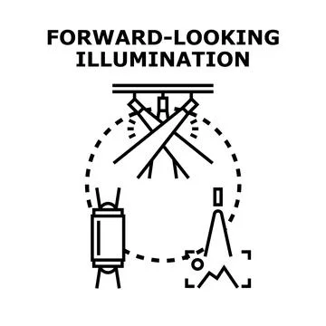 Forward looking illumination concept creating a bright future Stock Illustration