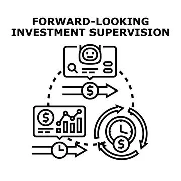 Forward looking investment supervision process analyzing performance Stock Illustration