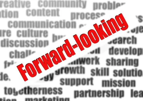 Forward-looking word cloud 스톡 일러스트