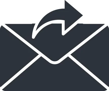 Forward Message, Outgoing Email, Send Letter Illustrazione stock