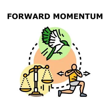 Forward momentum concept for business development success Stock Illustration