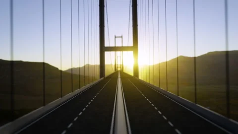 Forward motion across the bridge Video stock 149267566