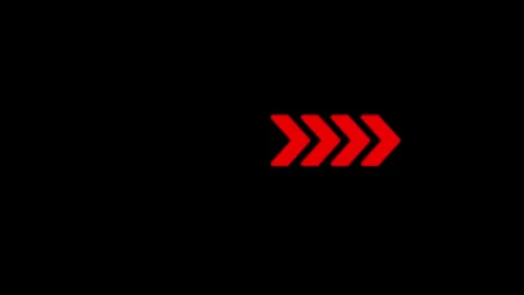 Forward Motion Conveyed by Group of Chevron Symbols in Red Stock Footage 327760665