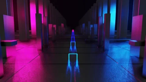 Forward movement against the background of an abstract animated dark composition Stock Footage 301860014