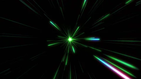 Forward-moving quantum light tunnel Stock Footage 197592520