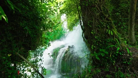 Forward moving shot of Marmore Waterfall in Umbria Stock Footage 315348207