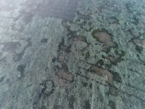 Forward over ocean toward the beach in Bali Indonesia. Stock Footage 80184292