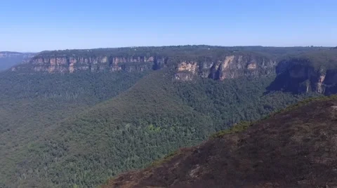 Forward Panning shot over beautiful Australian Mountains Video stock 59508394