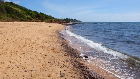 Forward POV walk on the ocean beach in Australia Stock Footage 120364994