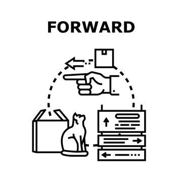 Forward progress concept visualizing future direction Stock Illustration