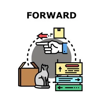 Forward progress concept visualizing future direction 库存插图