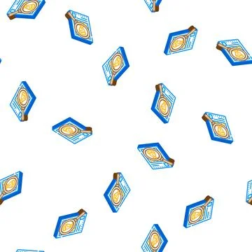 Forward qualified lead isometric icon seamless pattern Stock Illustration